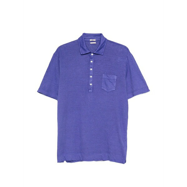 マッシモ アルバ メンズ ポロシャツ トップス Wembley chest-pocket polo shirt Purple｜asty