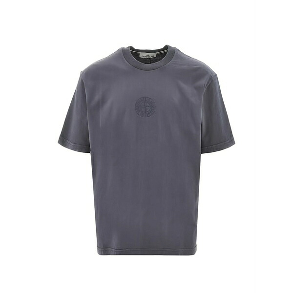 ストーンアイランド メンズ Tシャツ トップス Compass-logo t-shirt Grey｜asty