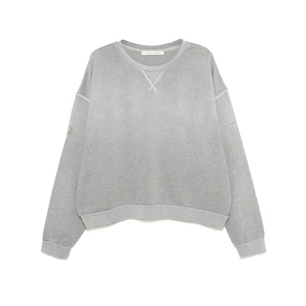 1017 アリクス 9 エスエム メンズ パーカー・スウェットシャツ アウター Garment-dyed sweatshirt Grey｜asty 68,800円