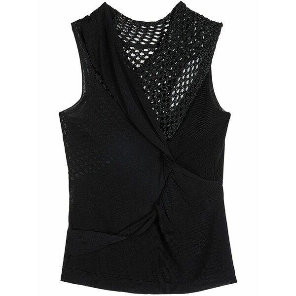 ポーツ 1961 レディース カットソー トップス Layered-design top  Black