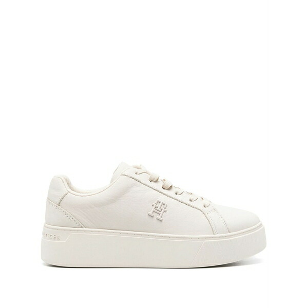 トミー ヒルフィガー レディース スニーカー シューズ Court platform leather sneakers  Neutrals