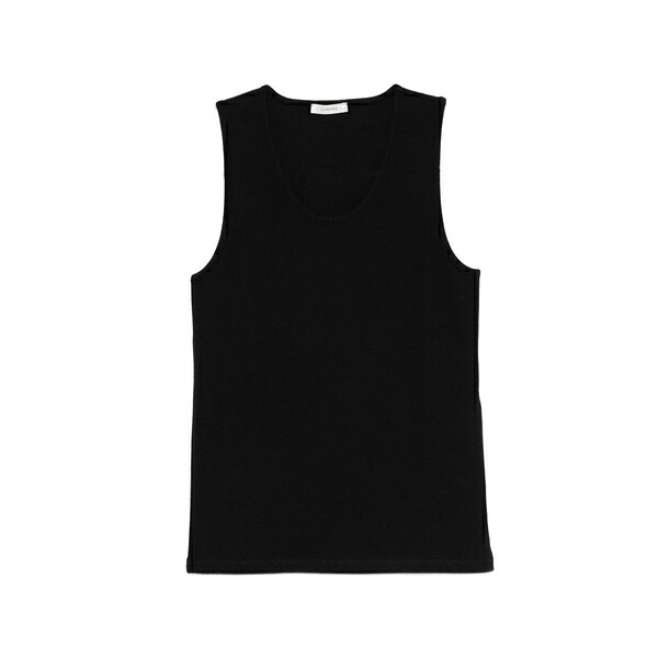 ルメール メンズ Tシャツ トップス Ribbed tank top Black｜asty
