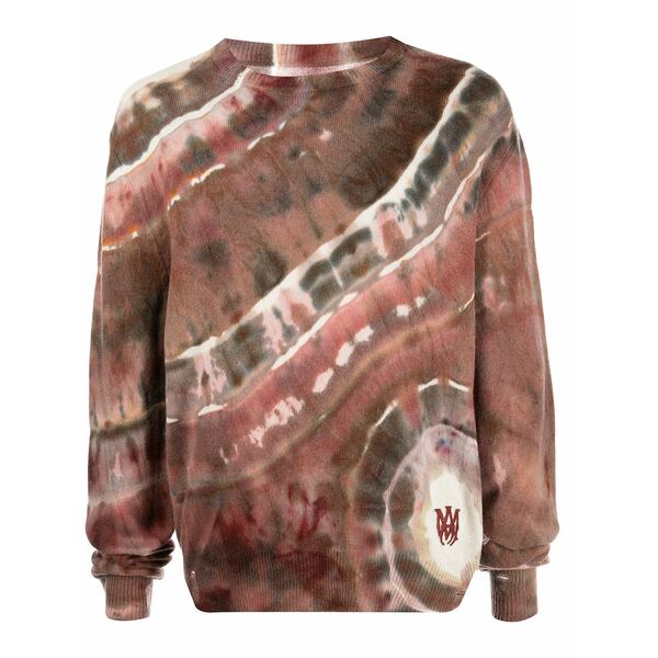 アミリ メンズ 編み物\u0026プルオーバー アウター M.a tie-dye cashmere sweater Red