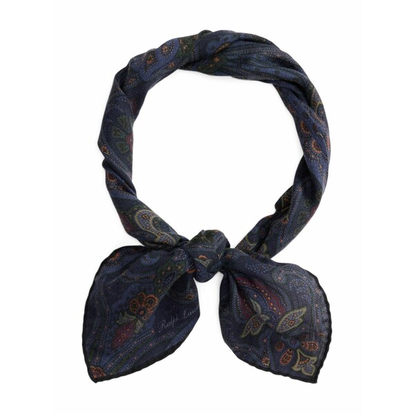 ラルフ・ローレン パープルレーベル メンズ 消音装置・袈裟・えり巻き 添え物 Paisley-pattern neckerchief Blue