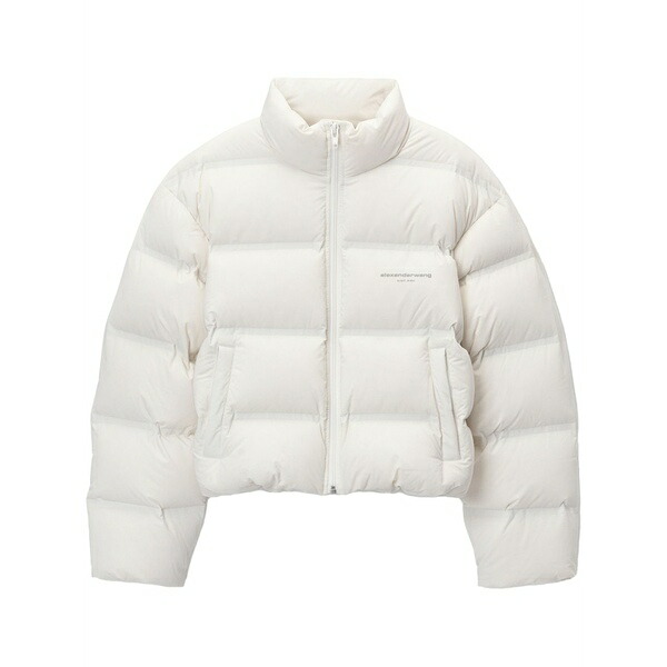 アレキサンダーワン レディース 上衣＆上衣 アウター Cropped puffer jacket White
