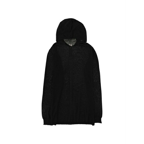 リックオウエンス メンズ パーカー・スウェットシャツ アウター Black hoodie Black