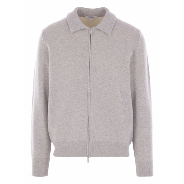 ラルディーニ メンズ ジレー アウター Polo-collar cardigan Grey