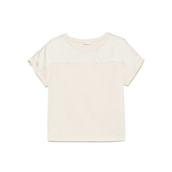 リュージョー レディース ティーシャツ トップス Panelled t-shirt Neutrals