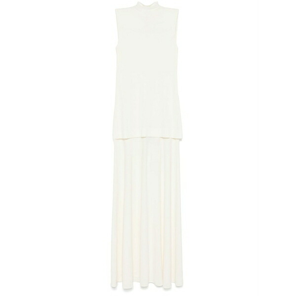 ジル・サンダー レディース ワンピース トップス Crepe maxi dress Neutrals｜asty