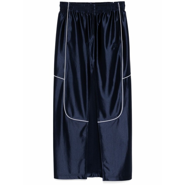 アレキサンダーワン レディース スコート ボトムス Piped logo-embroidered skirt Blue
