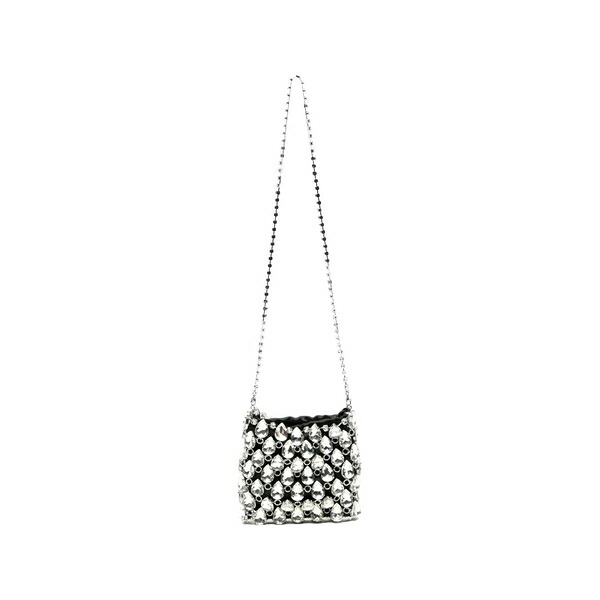 セルフ・ポートレイト レディース クラッチペダル御徒面子 御徒面子 Mini crystal-chainmail clutch bag Black