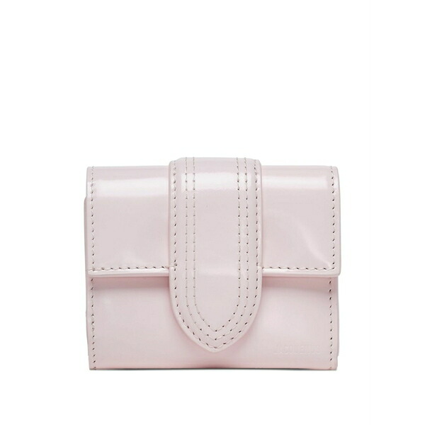 ジャクエムス レディース 金入れ 付属物 Le compact bambino patent-leather wallet Pink