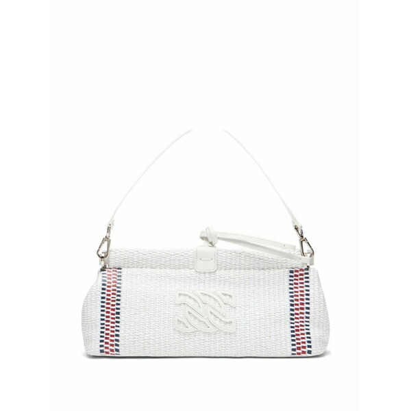 カサディ レディース ショルダーバッグ 御徒面子 Amalfi woven shoulder bag White