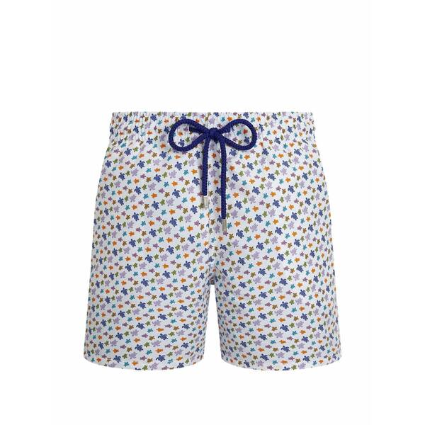 ヴィルブレクイン メンズ 心地好いズボン下 ボトムス Ronde des tortues print swim shorts White