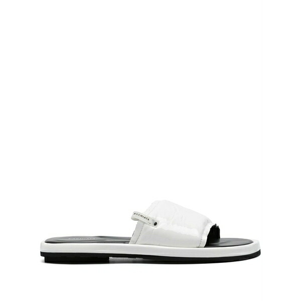 プレミアータ レディース サンダル シューズ Patent leather slides White