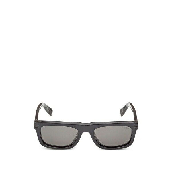 ゼニア メンズ サングラス・アイウェア 付属物 Rectangle-frame sunglasses Black