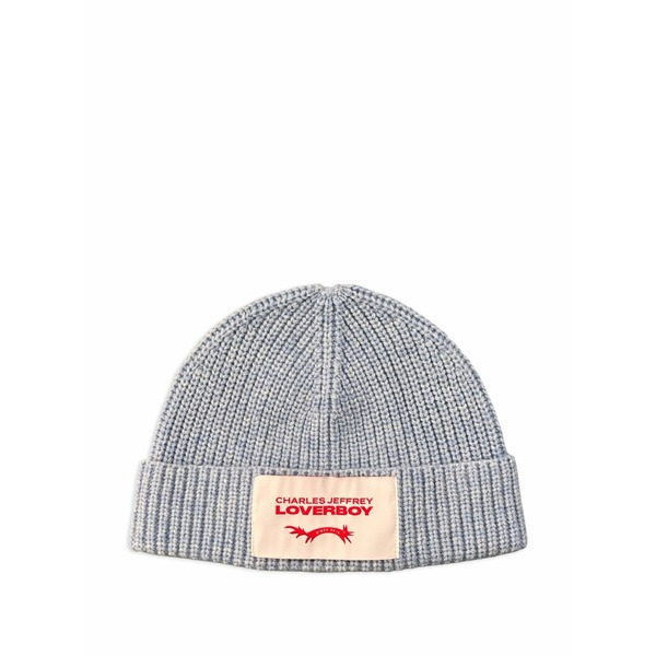 プリンスチャールズ島・ジェフリー メンズ 三尺帯 添え物 Chunky ribbed beanie hat Blue