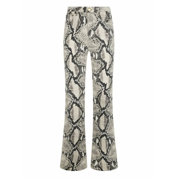 ロベルトカヴァリ レディース 心地よいズボン下 ボトムス Python-print trousers Brown