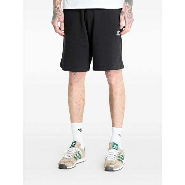 アディダス メンズ 心地よいズボン下 ボトムス Trefoil essentials track shorts Black