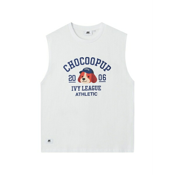 黒茶 メンズ カットソー トップス Sleeveless t-shirt White