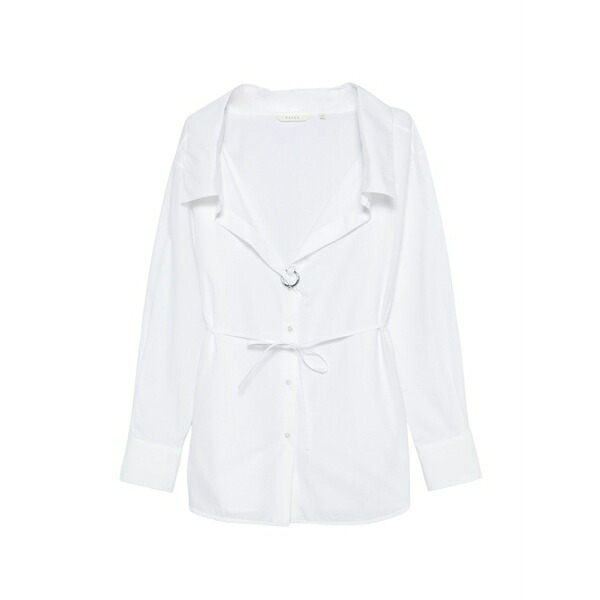 ザカス  レディース プルオーバー トップス Zelda ring-detail belted shirt White