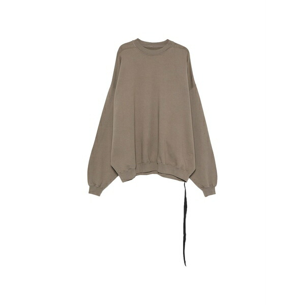 リックオウエンス メンズ パーカー・スウェットシャツ アウター Oversized crew-neck sweatshirt Brown