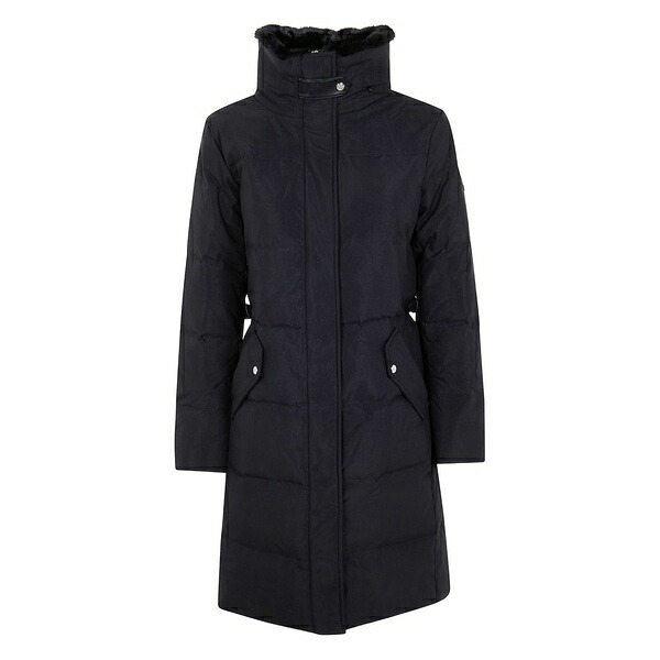 ラルフローレン レディース 厚地の外套 アウター Faux-fur collar coat Black