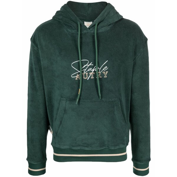 オートリー メンズ パーカー・スウェットシャツ アウター X jeff staple logo-embroidered hoodie Green