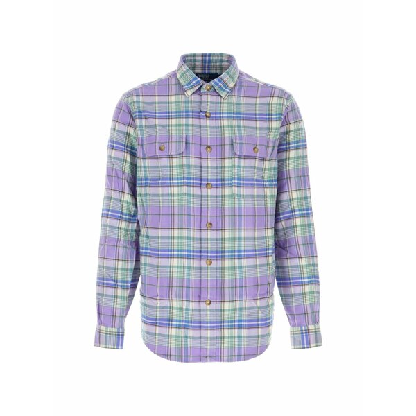 ラルフローレン メンズ プルオーバー トップス Check flannel shirt Purple