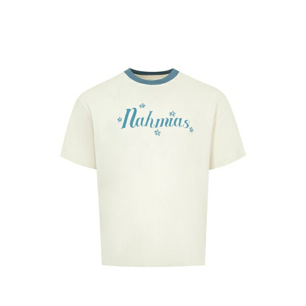 ナミアス メンズ プルオーバー トップス Blossom ringer t-shirt White