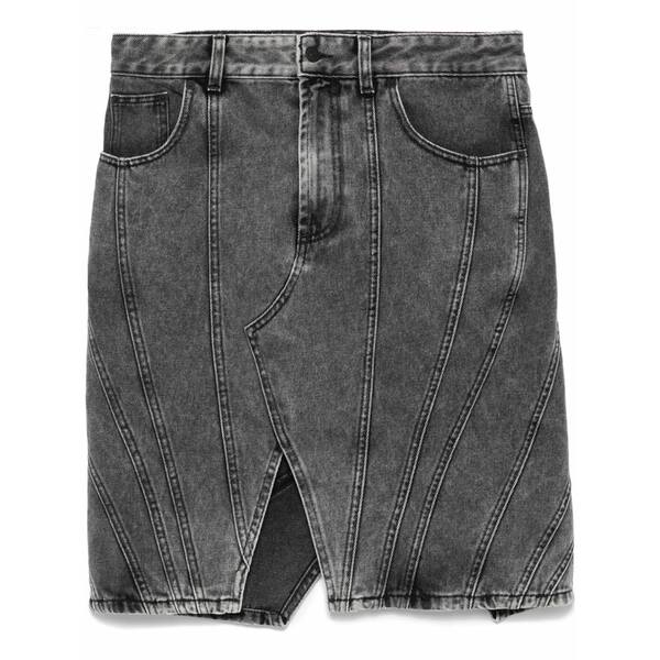 マグラー レディース スコート ボトムス Spiral denim skirt Grey