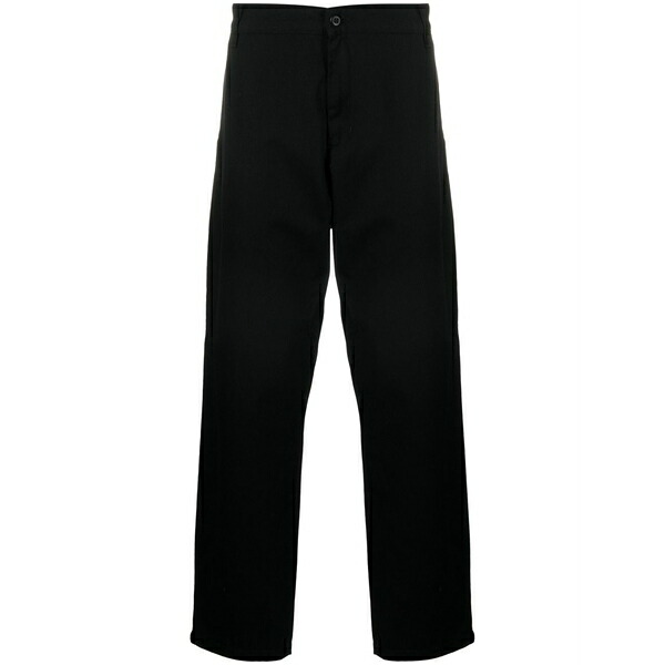 鉄道車両ハート型 メンズ 心地よいズボン下 ボトムス Calder mid-rise wide-leg twill trousers Black