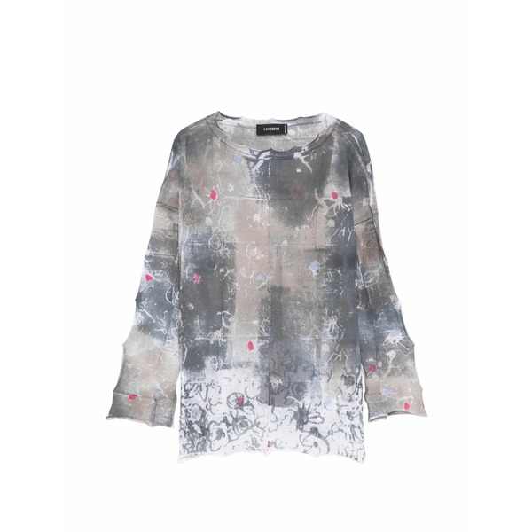 チヴィディーニ レディース 編み物\u0026スウェーター アウター Ernesta patterned notched sweater Grey