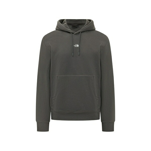 北の方人間の顔 レディース パーカー・スウェットシャツ アウター Logo-print hoodie Grey