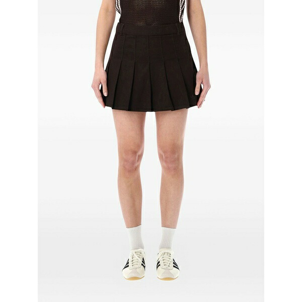 アディダス レディース スコート ボトムス Twill pleated skirt Brown