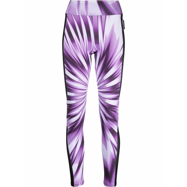 飾り気の無い運動競技 レディース レギンス ボトムス Tie-dye high-waisted leggings Purple