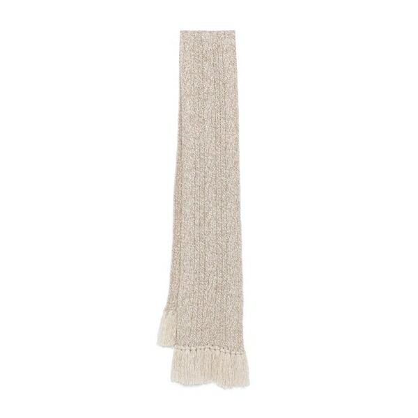 フェデーリ メンズ えり巻き・袈裟・えり巻き 付属物 Cable-knit tassel-detail scarf Neutrals