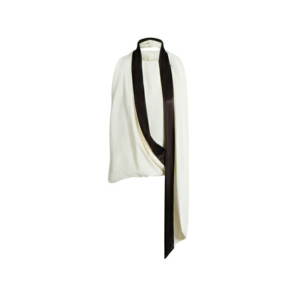 アルベルタ フェレッティ レディース シャツ トップス Scarf-detail sleeveless top White|asty