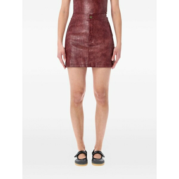 アディダス レディース スコート ボトムス Crocodile mini skirt Red