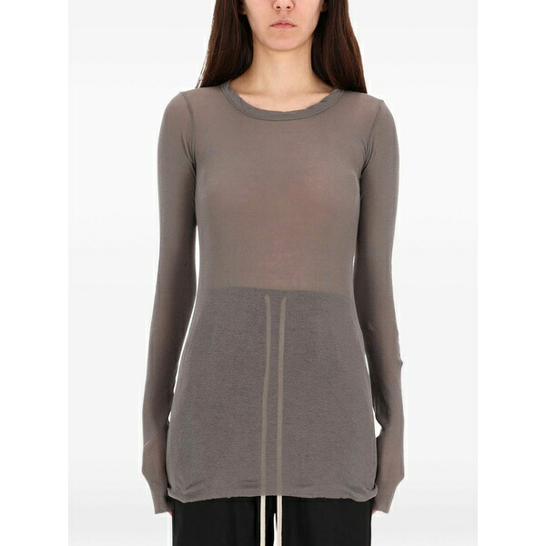 リックオウエンス レディース ティーシャツ トップス Long-sleeves t-shirt Grey