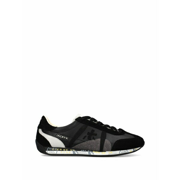プレミアータ メンズ スニーカー シューズ Jackyx panelled leather sneakers Black
