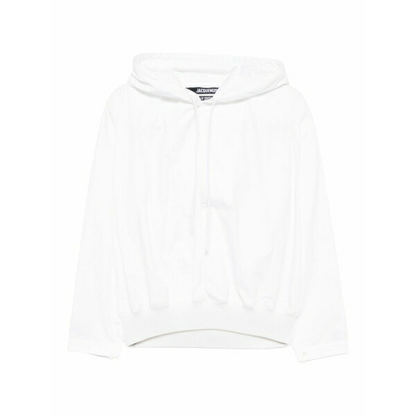 ジャクエムス レディース パーカー・スウェットシャツ アウター Haut trapeze hoodie White
