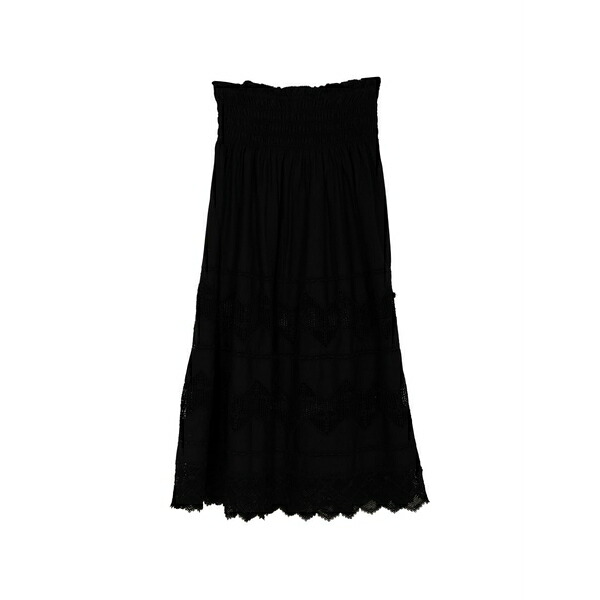 ザ・グレート レディース スコート ボトムス The rosette crochet-trim MIDI skirt Black