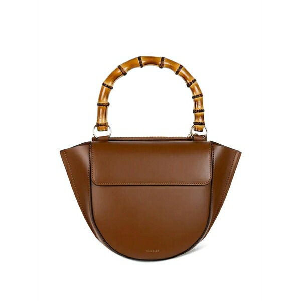 ワンドラー レディース ショルダーバッグ 御徒面子 Hortensia bamboo handle bag Brown
