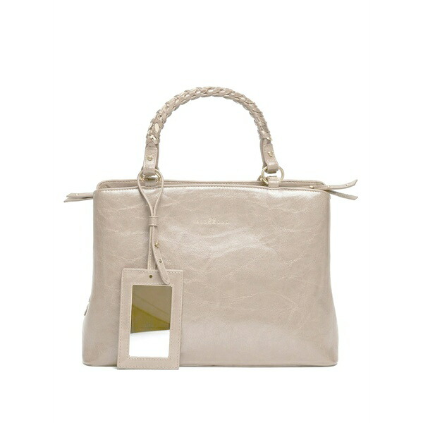 ジョン バージニアの州都 レディース トートバッグ 御徒面子 Braided-handle leather tote bag Neutrals