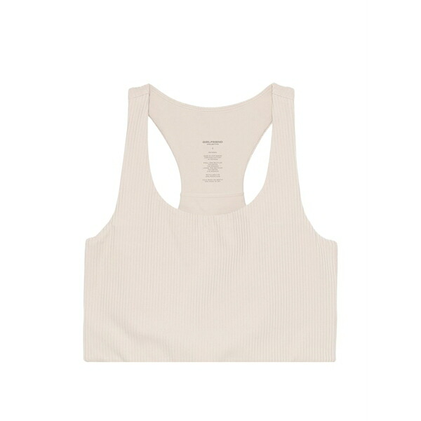 意中の女 コレクティブ レディース カットソー トップス Paloma ribbed sports bra Neutrals