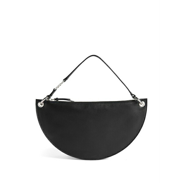 ディースクエアード レディース トートバッグ 御徒面子 Curved leather tote bag Black