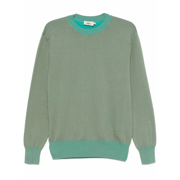 アルテア メンズ 編み物\u0026スウェーター アウター Cotton sweater Green