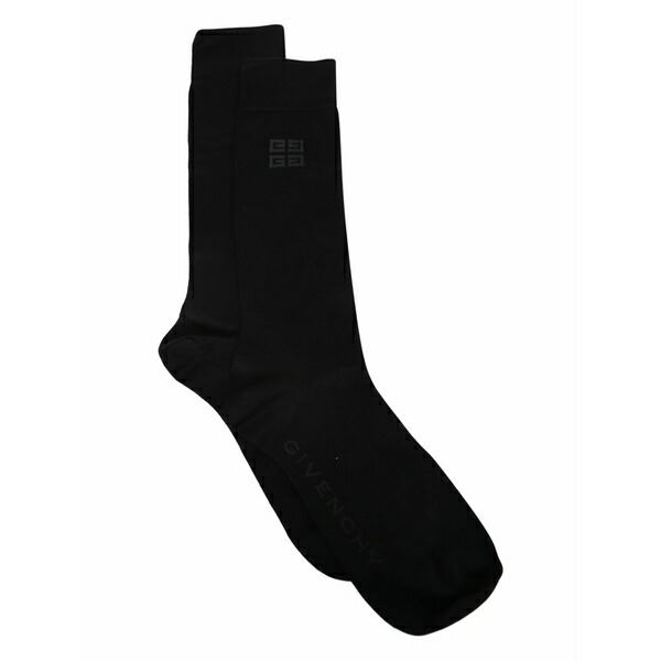 ジバンシー メンズ ソックス アンダー御召しもの Logo-detailed socks Black