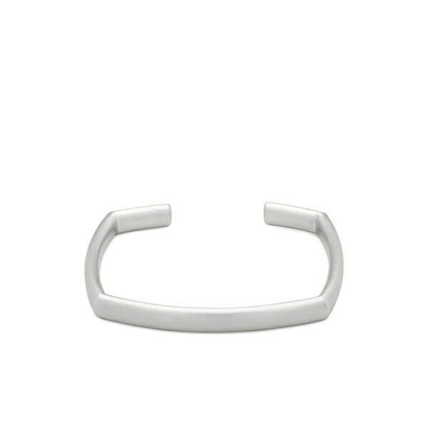 トム白木 メンズ ブレスレット・バングル・アンクレット 付属物 Square-frame cuff bracelet Grey